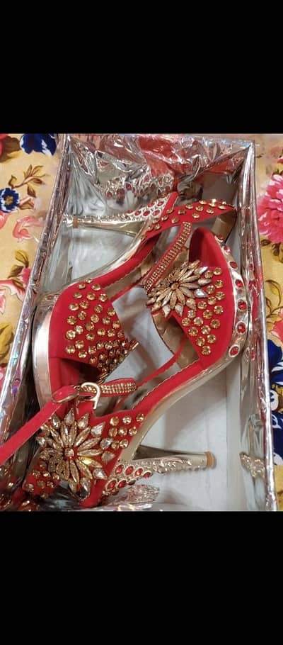 Beautiful red bridal sandal