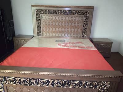 Rs 70000 Double Bed+ side table+ Dressing and showcase