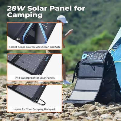 BigBlue 28W Solar Panel Charger with Digital Ammeter