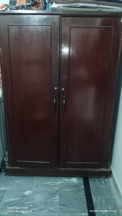 wooden wardrobe. .