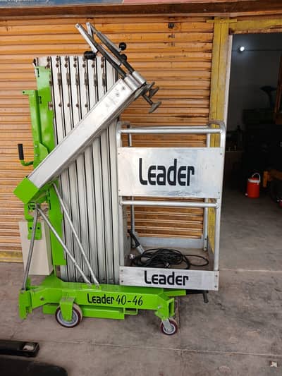 Leader Vertical Mast Man Lift For Sale Imported Construction Machinery