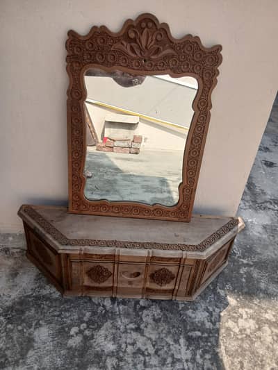 Antique Wallnut Wood Dresser