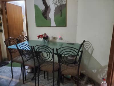 6 Seater iron dining table for sale