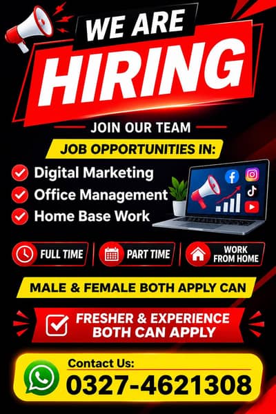 OFFICE WORK AND ONLINE WORK ARE AVAILABLE FOR MALES AND FEMALES