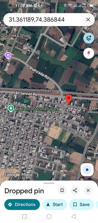 corner plot Aljannat homes on front of kanal road