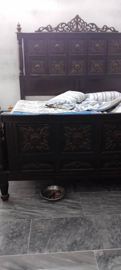king size bed with new  foam