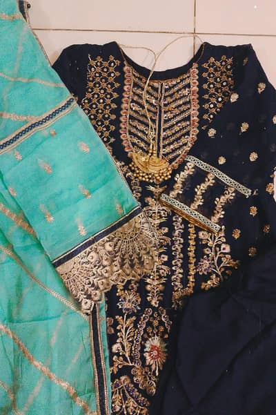 heavy embroidered dress