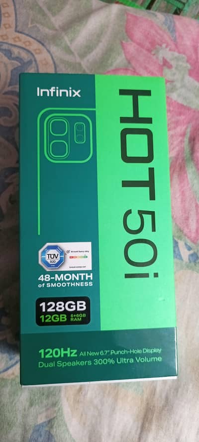 Infinix Hot 50i brand new conditon 6+6 128 complet saman