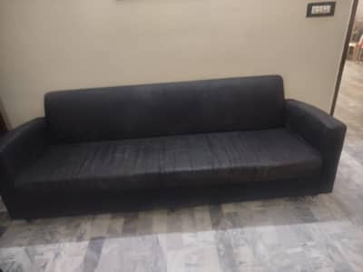 long black sofa