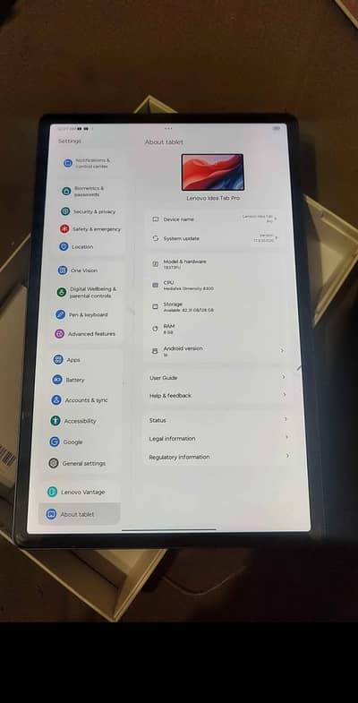 Lenovo idea Tab pro with pen