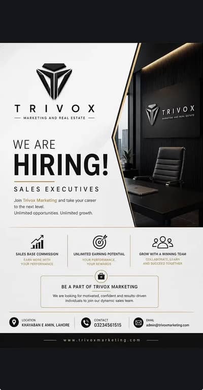 SALES TEAM REQUIRED  -- TRIVOX MARKETING
