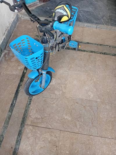 Kida bicycle with supporting tyres brakes