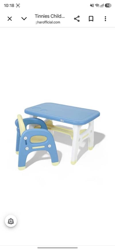 tinnies study table and chair