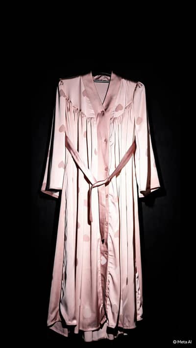 Pink silk abaya