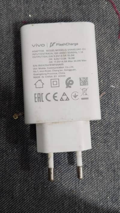 vivo 44 watt flash adopter 100% original