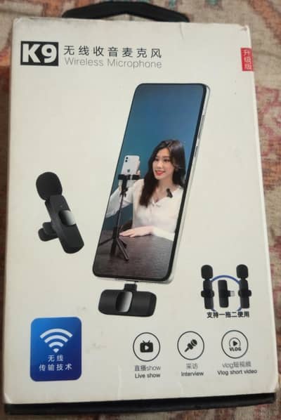 K9 Dual Wireless Microphone Type-C | Brand New Box Pack For Android