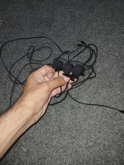3 Mic with cables for mobile and camera use only on 1200 pkr