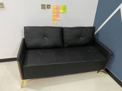 3 Seater Black Sofa – Like New Condition | Only 3 Months Used