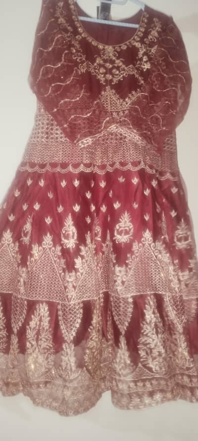 Beautiful Red Embroidered Maxi