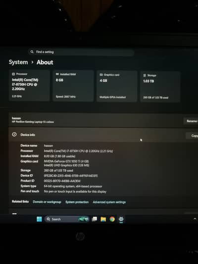 hp pavilion gaming laptop 15-cx0xx