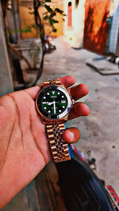 Zero Regal AI Smartwatch (Rose Gold / Emerald Green) – 10/10 Condition