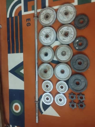gym metal plates or rod