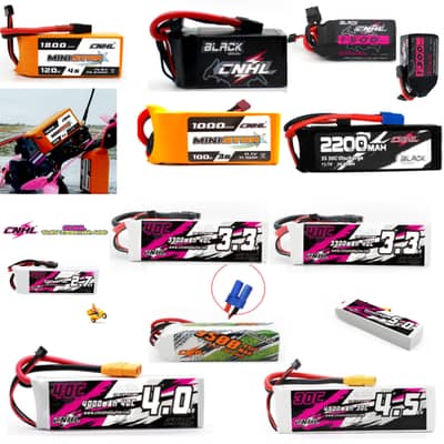 LiPo Batteries – 1000 to 9500mAh – 3S/4S/6S – XT60/90/EC5 – 15+ Types