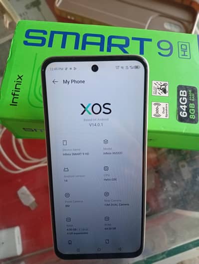 Infinix Smart 9 Hd 8(4+4)64 Full box with original charger