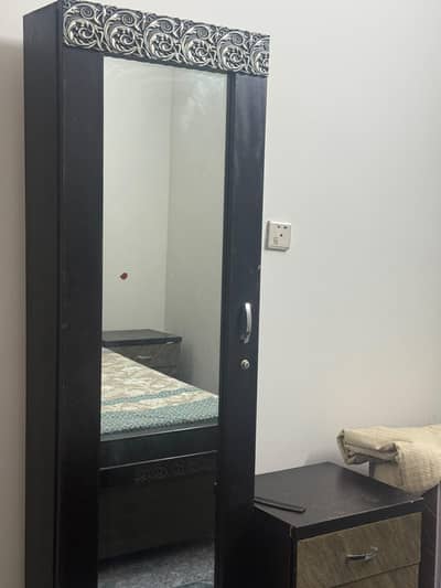 double bed without matress+dressing