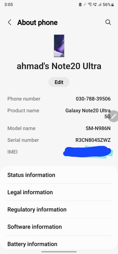 Samsung Mobile Note 20 Ultra
