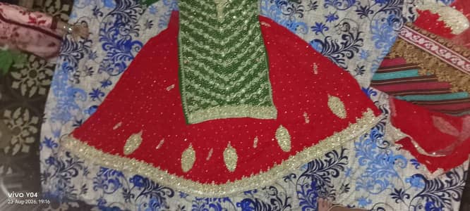 Bridal Heavy Zardozi Lehnga Choli Dupatta - 1 time use