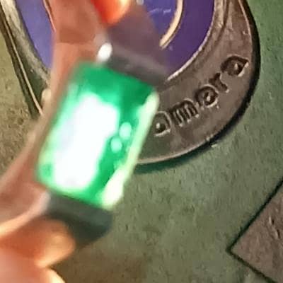 Zambia Emerald Silver Ring with Certificate
