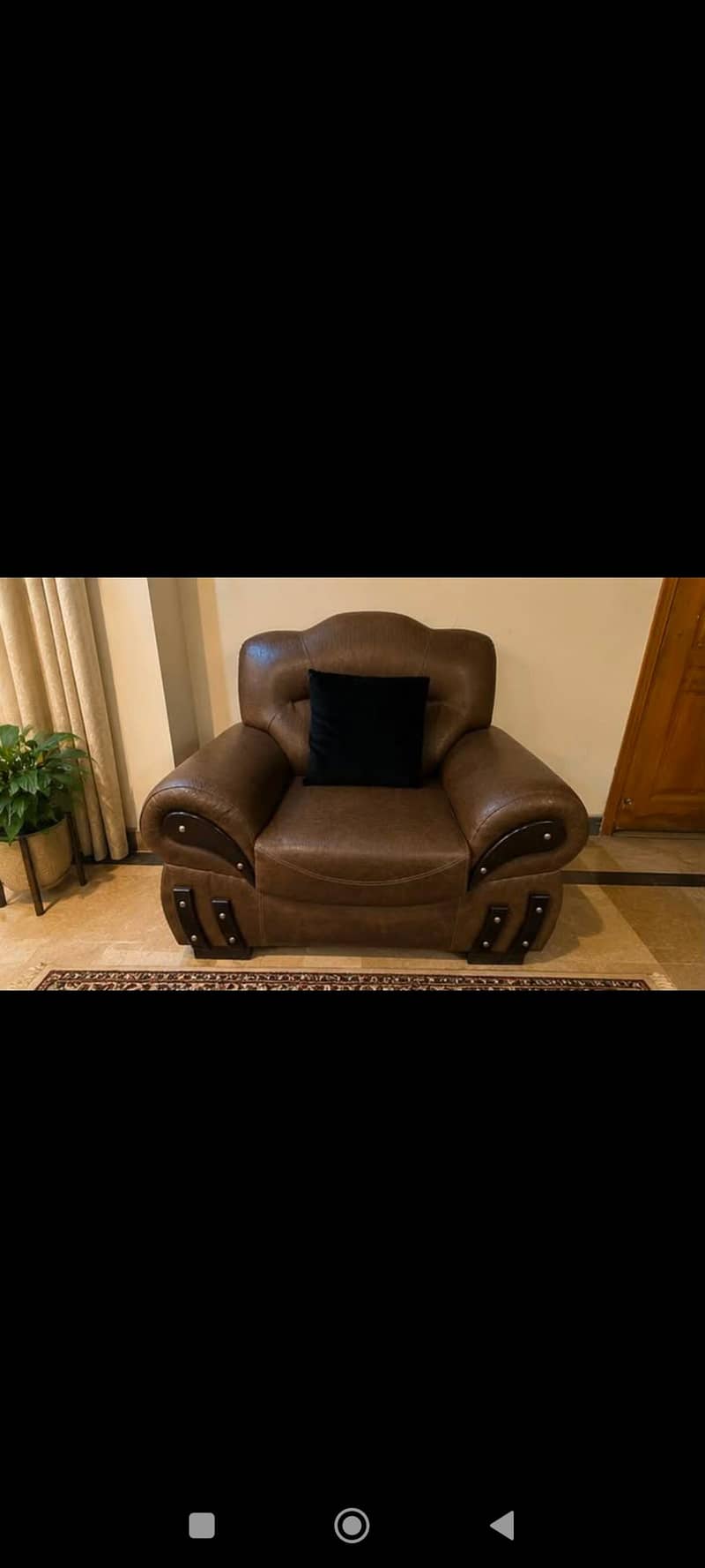 Brown Leather Sofa Set 2