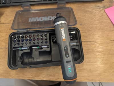 Worx WX-242 electric smart screwdriver tool set.