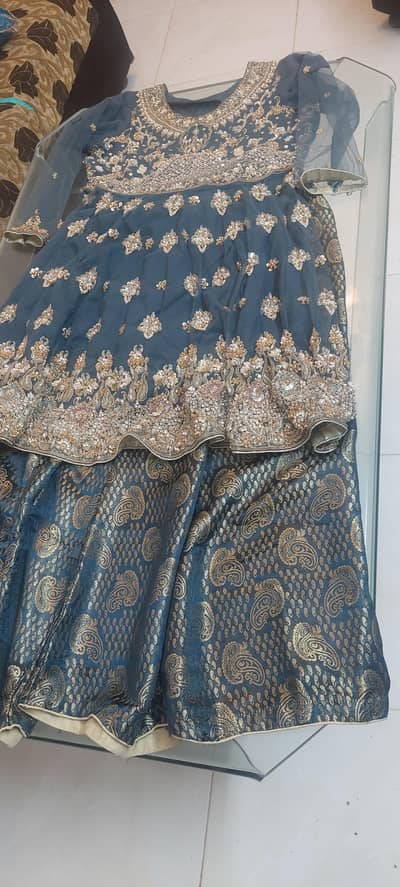 Heavy embroidery barat dress