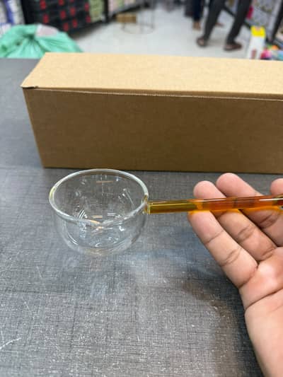 Crystal clear glass spoon