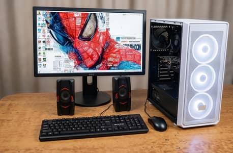 MSI Gaming PC – 4GB Nvidia GPU, White RGB Case & ASUS Display