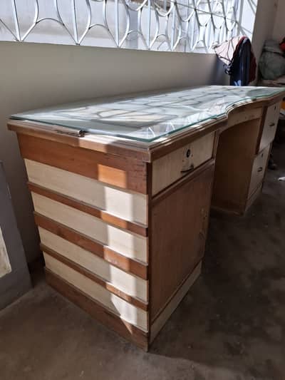 Heavy Wooden Office Table / Executive Desk