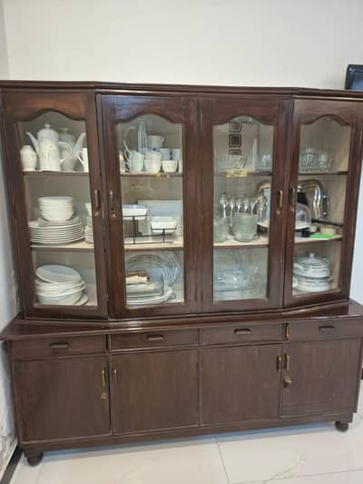 showcase with separate lower cabinet