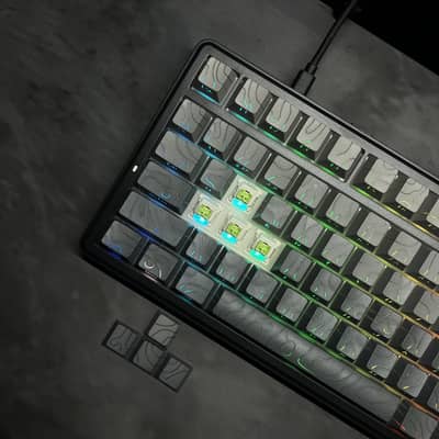 Aula F75 Max Reaper Switches Grey Gradient Contour For Sale.