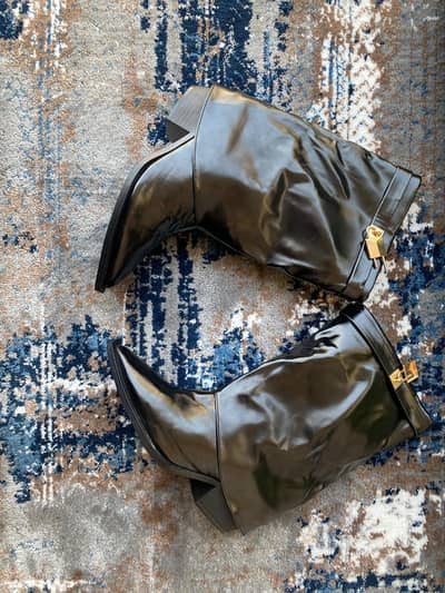 Trendy Black Western Cowboy Gaiter Boots (Unisex / Size 42)