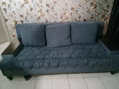 Gently Used 6-Seater Grey Sofa Set in Excellent Condition (3+2+1)