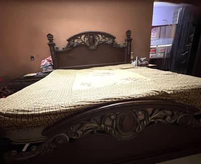 Original wood BED set for sale without matress