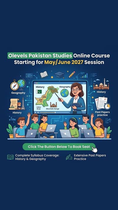 Olevels Pakistan Studies Online Course For May/June 2027 Session