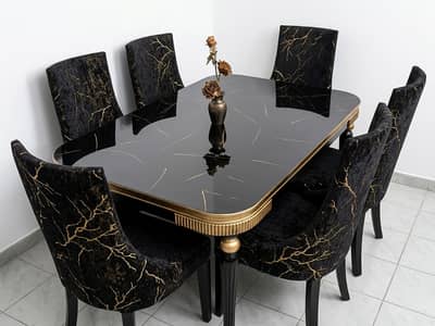 Gently Used 6-Seater Luxury Dining Table Set in Excellent Condition