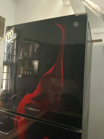 Used PEL Glass Door 2 Door Refrigerator - Black Red Desi