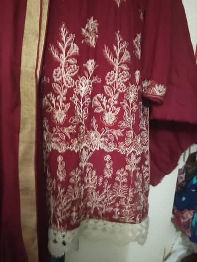 khadder.  dress.  with.  shawl.   brand. beechtree. full. embrioded