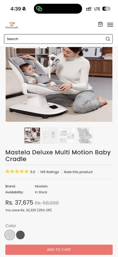Dulex Multi-Motion baby cradle