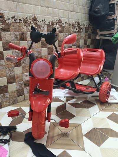 kids cycle for 2 kids new cycle brand new 1 weak used only