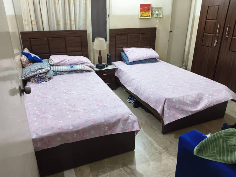2 single beds 1